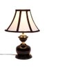 Hugh Multicolour Fabric Shade Table Lamp with Black Iron Base