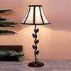 Kye Multicolour Fabric Shade Table Lamp with Black Iron Base