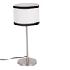 Dion Multicolour Fabric Shade Table Lamp with Steel Steel Base