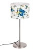 Truett Multicolour Fabric Shade Table Lamp with Steel Steel Base