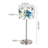 Truett Multicolour Fabric Shade Table Lamp with Steel Steel Base