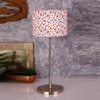 Lyric Multicolour Fabric Shade Table Lamp with Steel Steel Base
