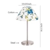 Abner Multicolour Fabric Shade Table Lamp with Steel Steel Base