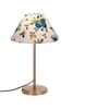 Abner Multicolour Fabric Shade Table Lamp with Steel Steel Base