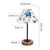 Ephraim Multicolour Fabric Shade Table Lamp with Natural Wood & Iron Base