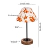 Lucas Multicolour Fabric Shade Table Lamp with Natural Wood & Iron Base