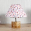 Claire Multicolour Fabric Shade Table Lamp with Natural Wooden Base
