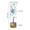 Finley Multicolor cotton & solid wood table lamp