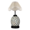 Ryan Vintage off-white Glass Shade Table lamp with Iron Base