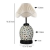 Ryan Vintage off-white Glass Shade Table lamp with Iron Base