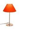 Alistair Orange Fabric Shade Table Lamp with Steel Steel Base
