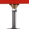 Doris Orange Fabric Shade Table Lamp with Natural Wooden Base