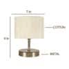 Cheney Off White Fabric Shade Table Lamp with Gold Metal Base