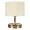 Cheney Off White Fabric Shade Table Lamp with Gold Metal Base