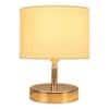 Cheney Off White Fabric Shade Table Lamp with Gold Metal Base