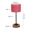 Heath Pink Natural Fiber Shade Table Lamp with Natural Wood & Iron Base