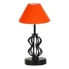 Michelle Orange cotton Table lamp with Iron Base