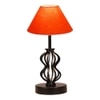 Michelle Orange cotton Table lamp with Iron Base