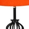 Michelle Orange cotton Table lamp with Iron Base