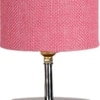 Kipper Pink Jute table lamp with brown wood base
