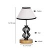 Gabriela Multicolor cotton Table lamp with Wood & Iron Base