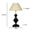 Astrid off-white cotton Table lamp with Iron Base