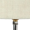 Coralie White Natural Fiber Shade Table Lamp with Natural Wooden Base