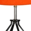 Aylin Orange cotton Table lamp with Wood & Iron Base