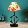 Leia Multicolor cotton Table lamp with Iron Base
