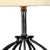 Lennon off-white cotton Table lamp with Wood & Iron Base