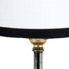 Ashley Wood Table lamp with Multicolor cotton Shade