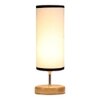 Ashley Wood Table lamp with Multicolor cotton Shade