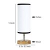 Ashley Wood Table lamp with Multicolor cotton Shade