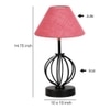 Angelina Pink Jute Table lamp with Iron Base