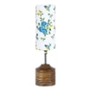 Reese Wood Table lamp with Multicolor cotton Shade