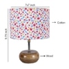 Catalina Multicolor cotton & solid wood table lamp
