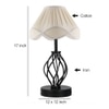 Miriam Vintage off-white Shade Table lamp with Iron Base