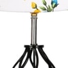 Vivienne Multicolor cotton Table lamp with Wood & Iron Base