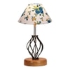 Vivienne Multicolor cotton Table lamp with Wood & Iron Base