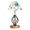Vivienne Multicolor cotton Table lamp with Wood & Iron Base