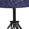 Charlee Blue Jute Table lamp with Iron Base