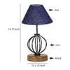 Hayden Multicolor cotton Table lamp with Iron Base