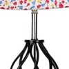 Brooklynn Multicolor cotton Table lamp with Wood & Iron Base