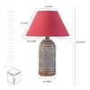 Ryder - Maroon Table Lamp