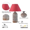 Ryder - Maroon Table Lamp