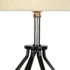 Kira off-white cotton Table lamp with Wood & Iron Base