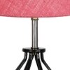 Elianna Pink Jute Table lamp with Wood & Iron Base