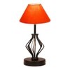 Viviana Orange cotton Table lamp with Iron Base