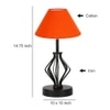 Viviana Orange cotton Table lamp with Iron Base