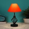 Viviana Orange cotton Table lamp with Iron Base